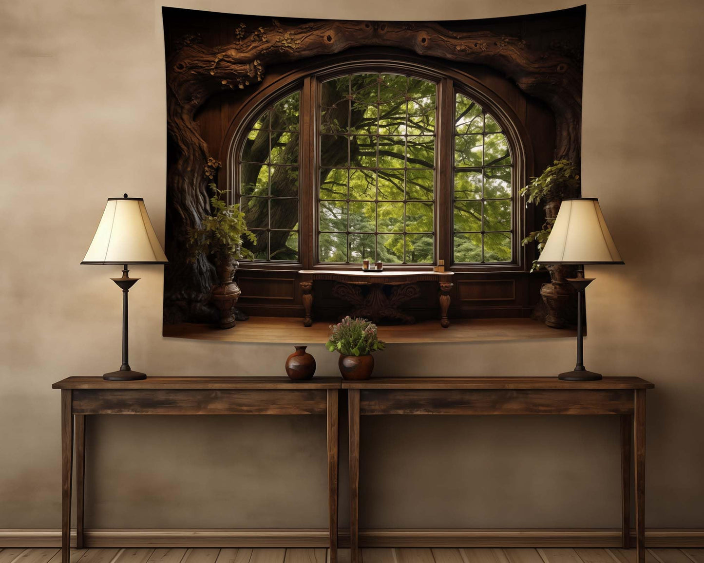 Outdoor Forest Tapestry Wall Hanging Rustic
